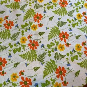 Vintage Vera Neumann BIG floral fern table cloth